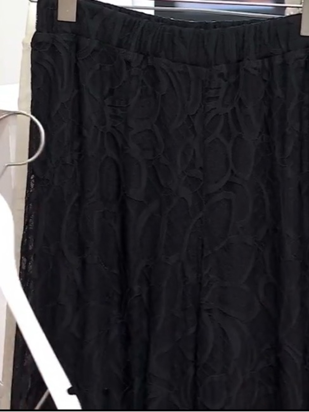 Dennis Basso Petite Fully Lined Lace Pants Size MP Black